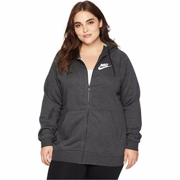 Nike Jackets & Blazers - NWT Nike Women's 2X Gray Rally Full Zip Hoodie